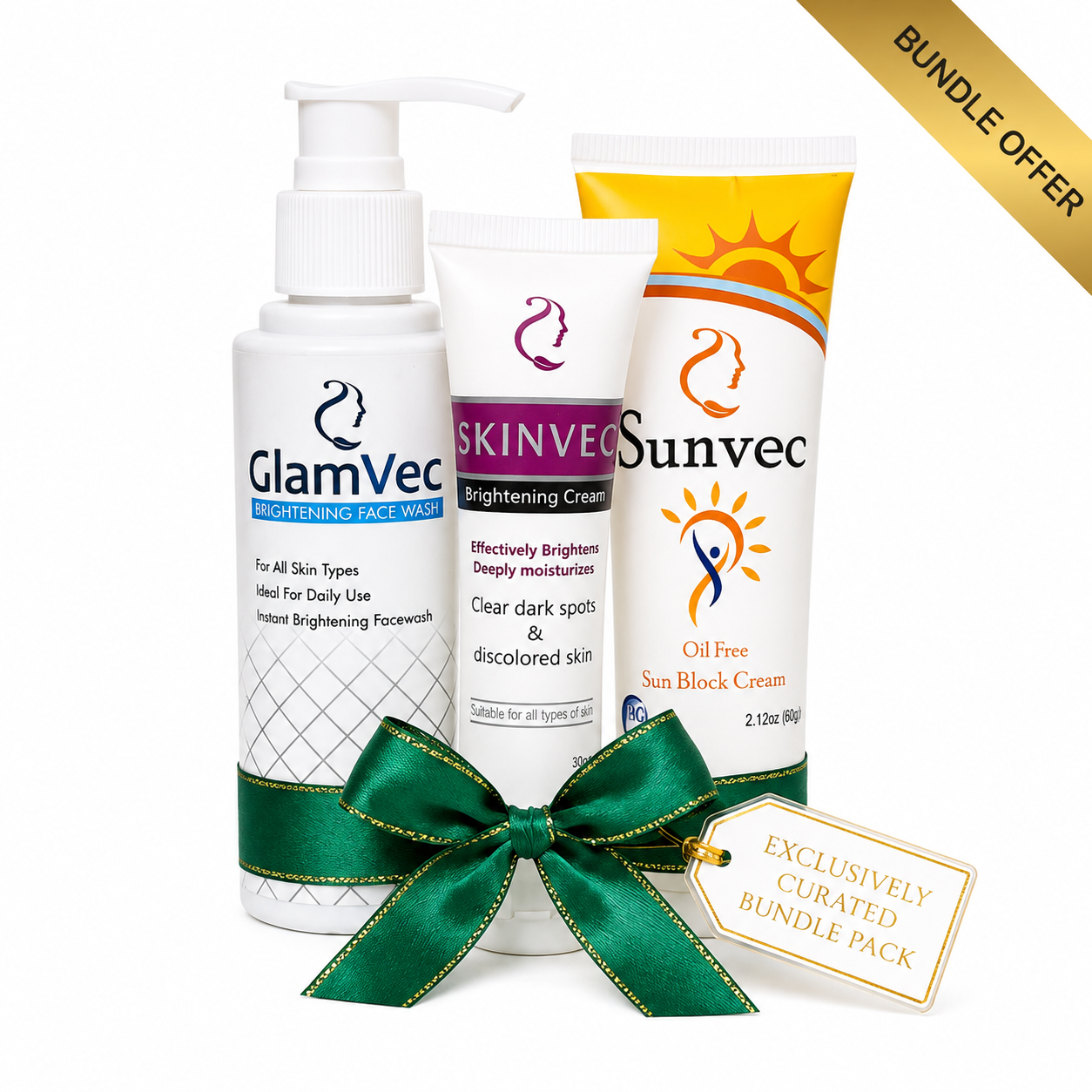 Daily Skin Care Bundle (Cream + Face Wash + Sunblock)