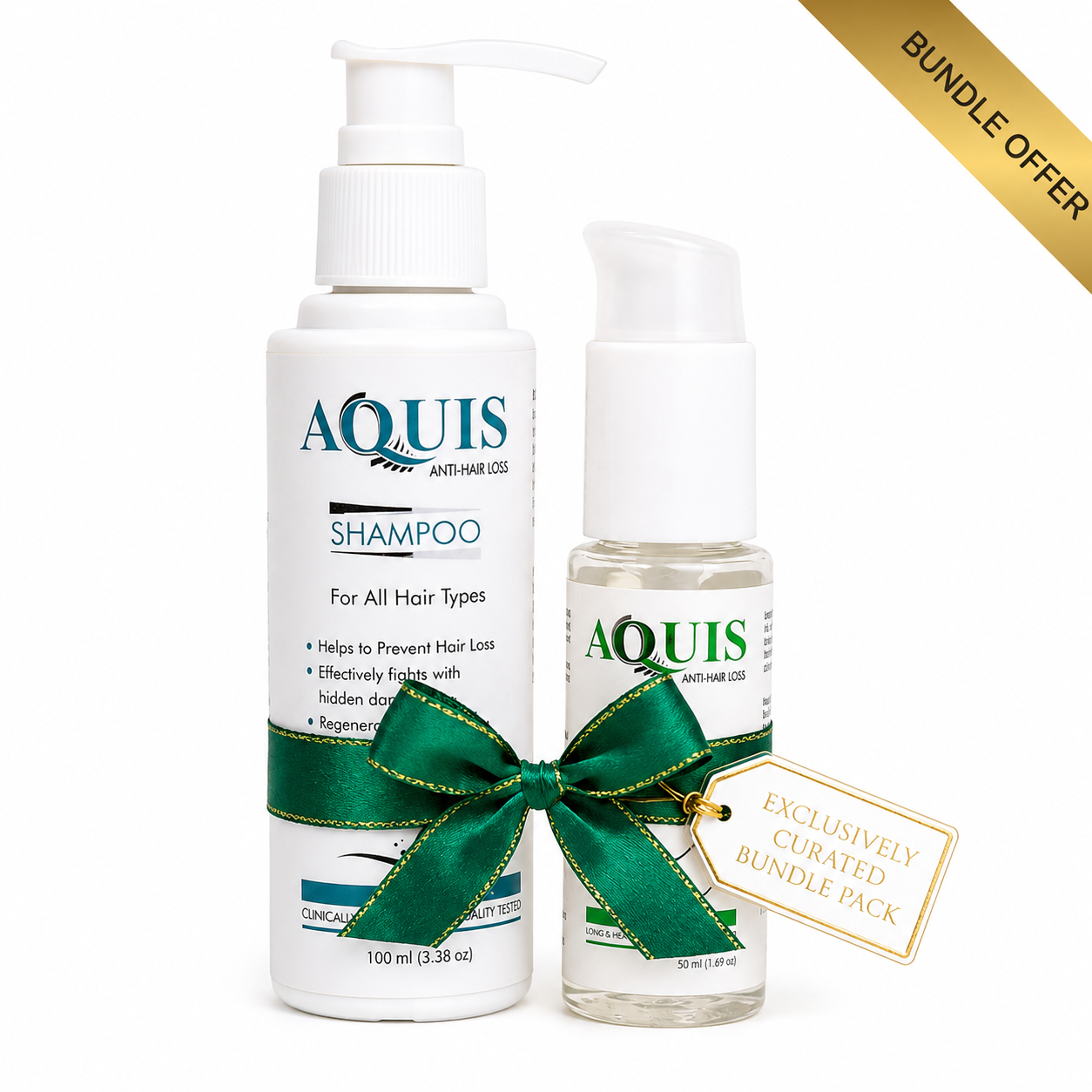 AQUIS Anti-Hair Loss Bundle – Shampoo + Serum (2in1 set)