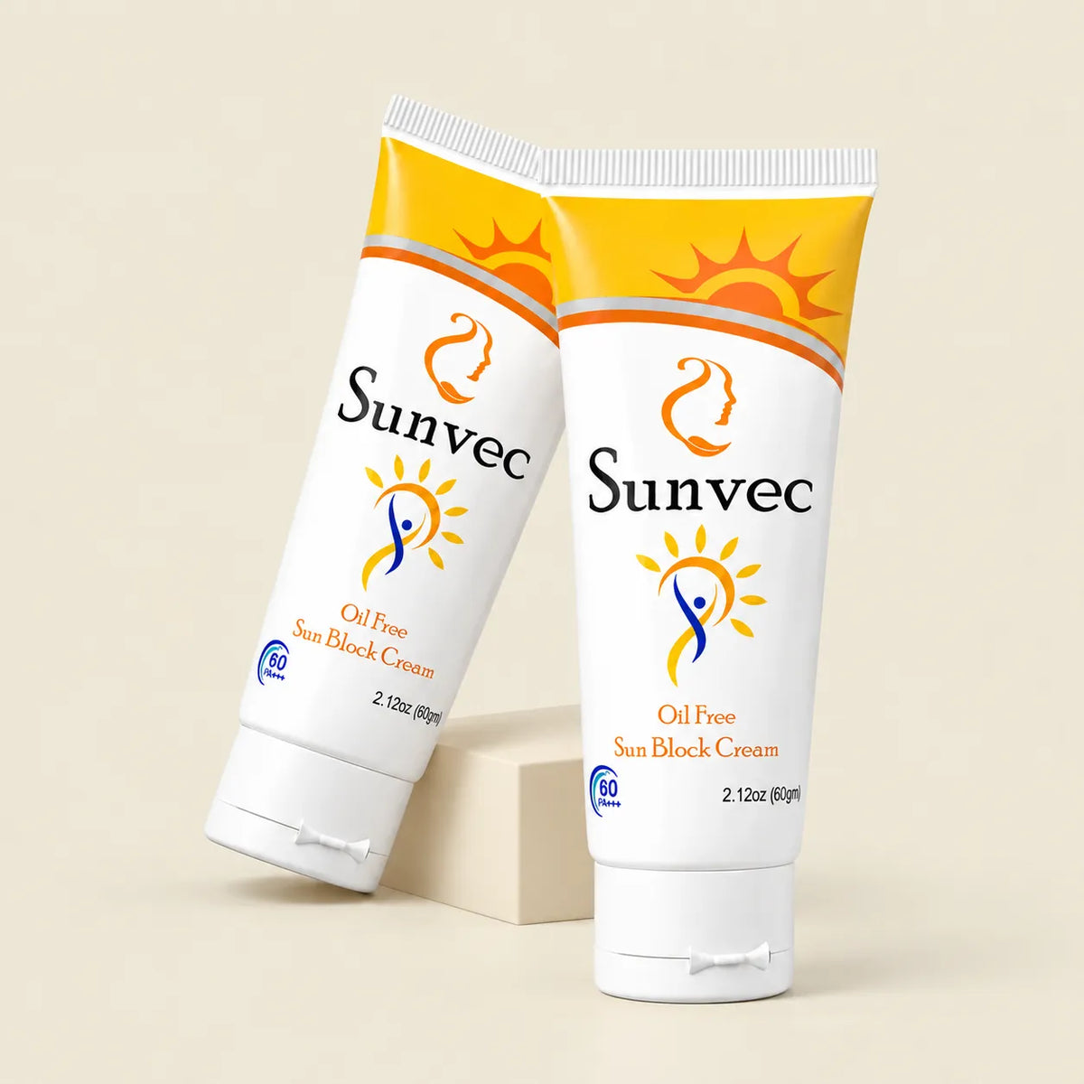 Sunvec SPF-60 Sun Block Cream | Moisturizing, Non-Sticky & Refreshing