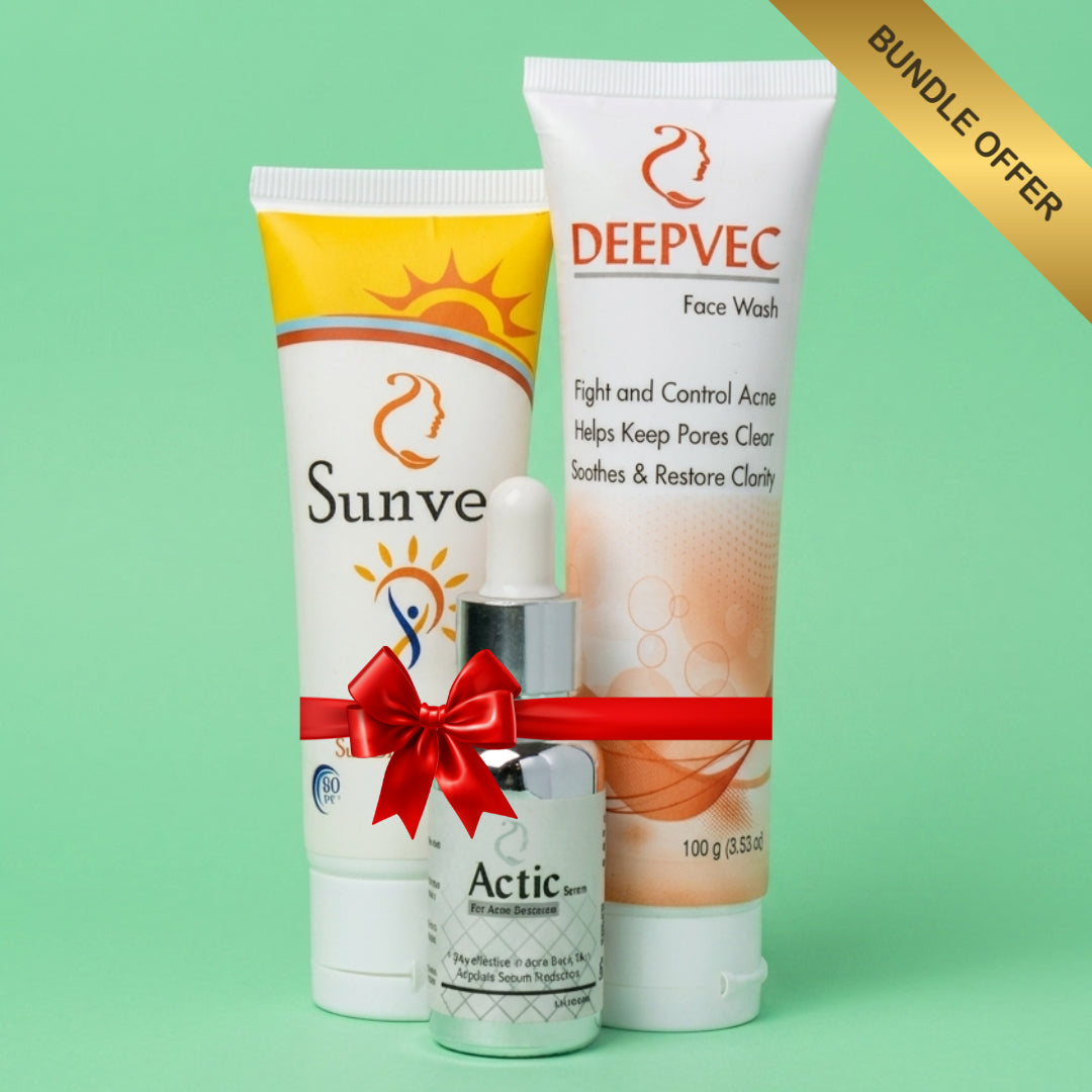 Anti-Acne Bundle – Sunblock + Face Wash + Serum (3in1 set)