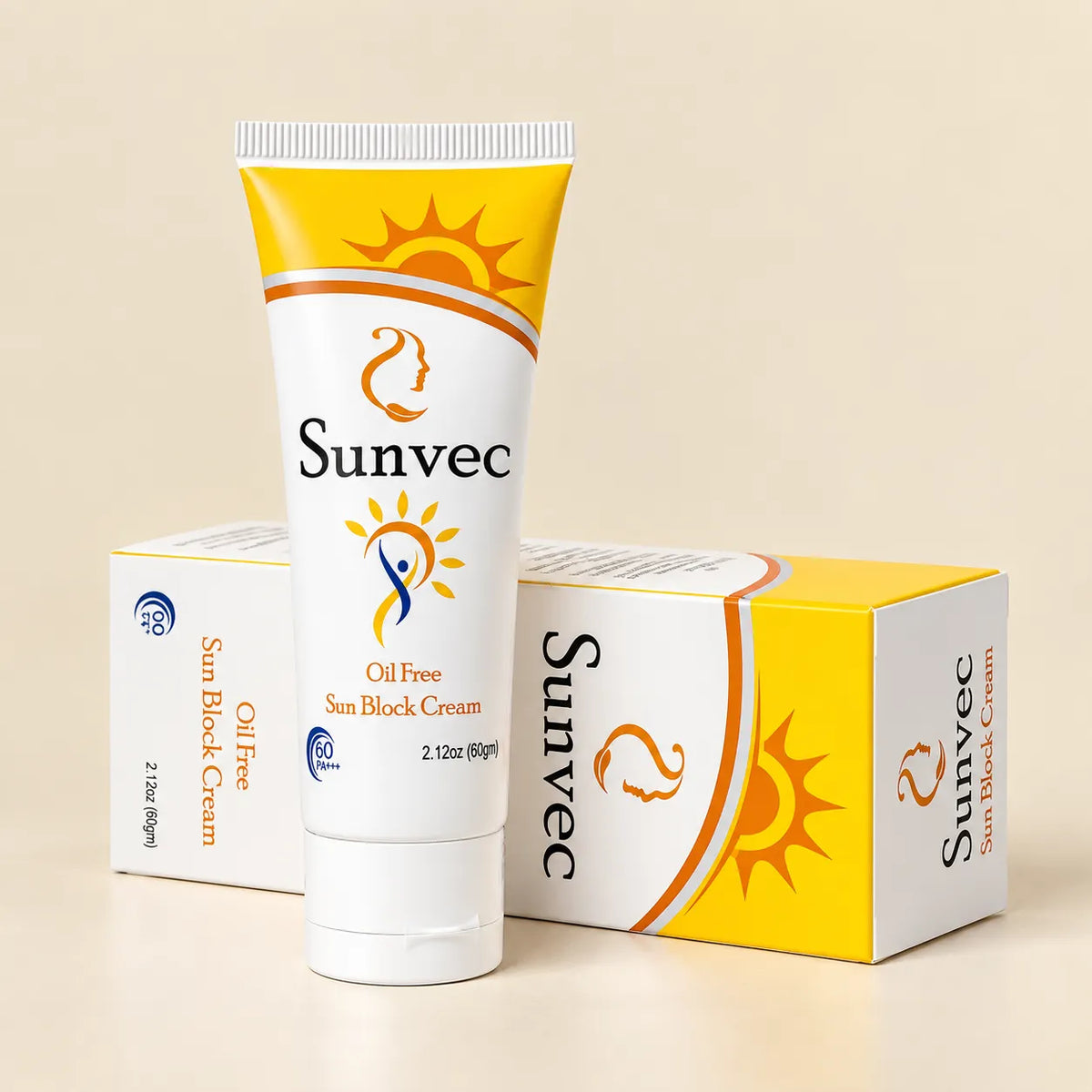 Sunvec SPF-60 Sun Block Cream | Moisturizing, Non-Sticky & Refreshing