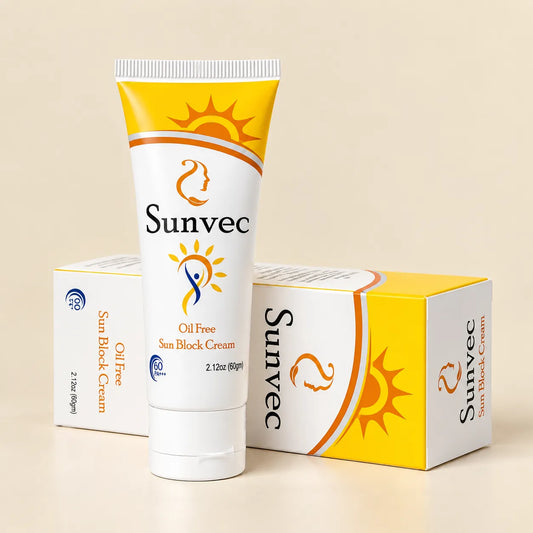Sunvec SPF-60 Sun Block Cream | Moisturizing, Non-Sticky & Refreshing