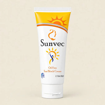 Sunvec SPF-60 Sun Block Cream | Moisturizing, Non-Sticky & Refreshing