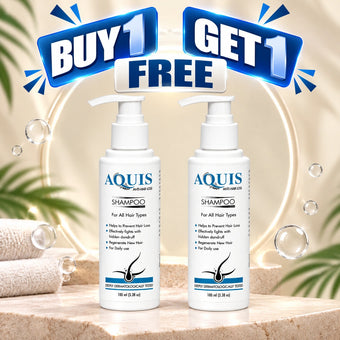 Aquis Anti-Hair Loss Shampoo 100ml for all hair types with dandruff and hair-loss care