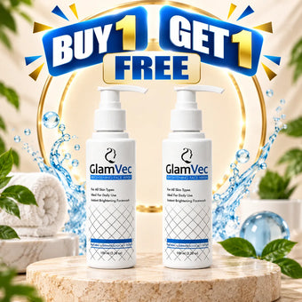 GlamVec Brightening Face Wash 100ml for all skin types and daily facial cleansing