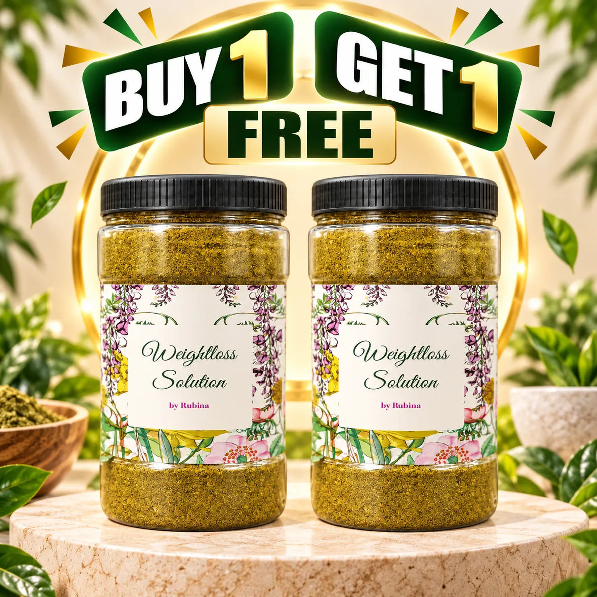 Weightloss Solution herbal weight management product in a jar