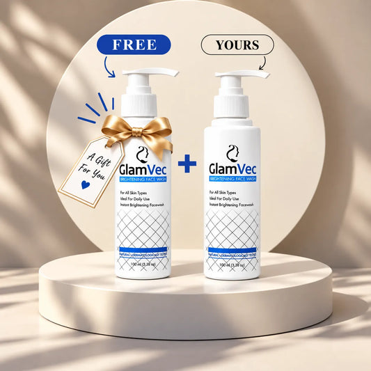 GlamVec Brightening Face Wash 100ml | For All Skin Types | Buy 1 Get 1 Free