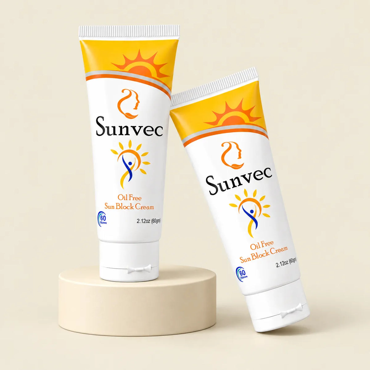 Sunvec SPF-60 Sun Block Cream | Moisturizing, Non-Sticky & Refreshing