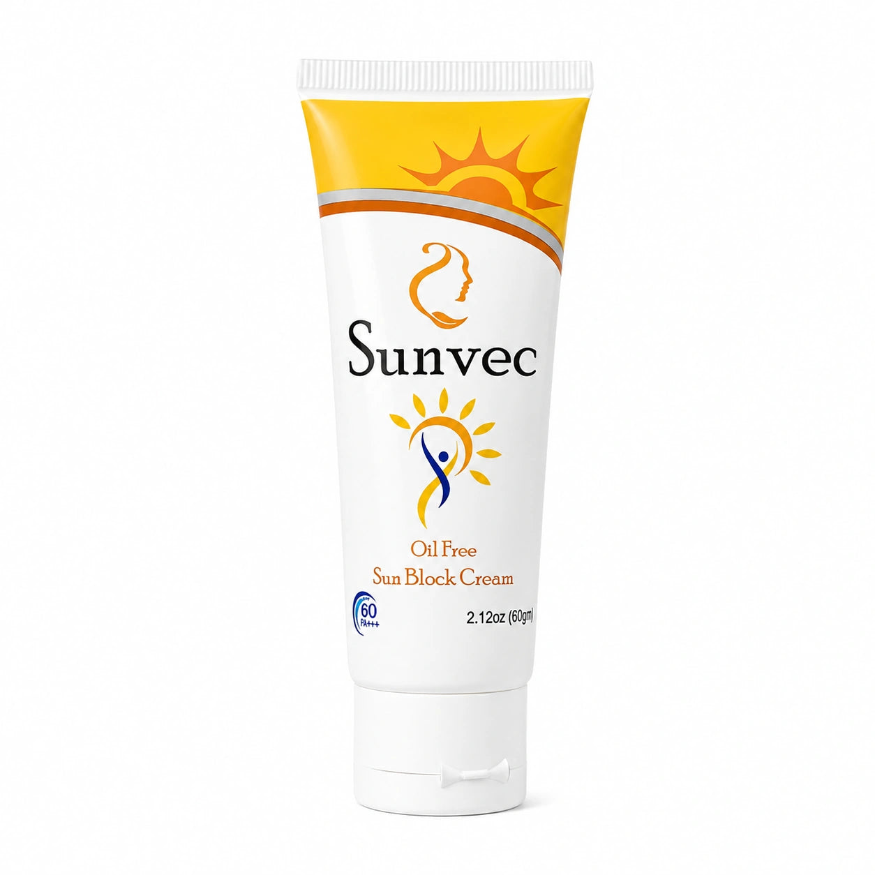 Sunvec SPF-60 Sun Block Cream | Moisturizing, Non-Sticky & Refreshing Sunscreen Lotion