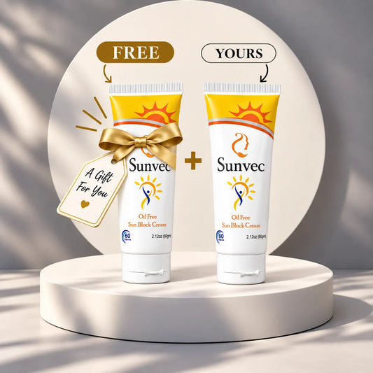 Sunvec Oil-Free Sunblock Cream SPF 60 PA+++ – Buy 1 Get 1 Free