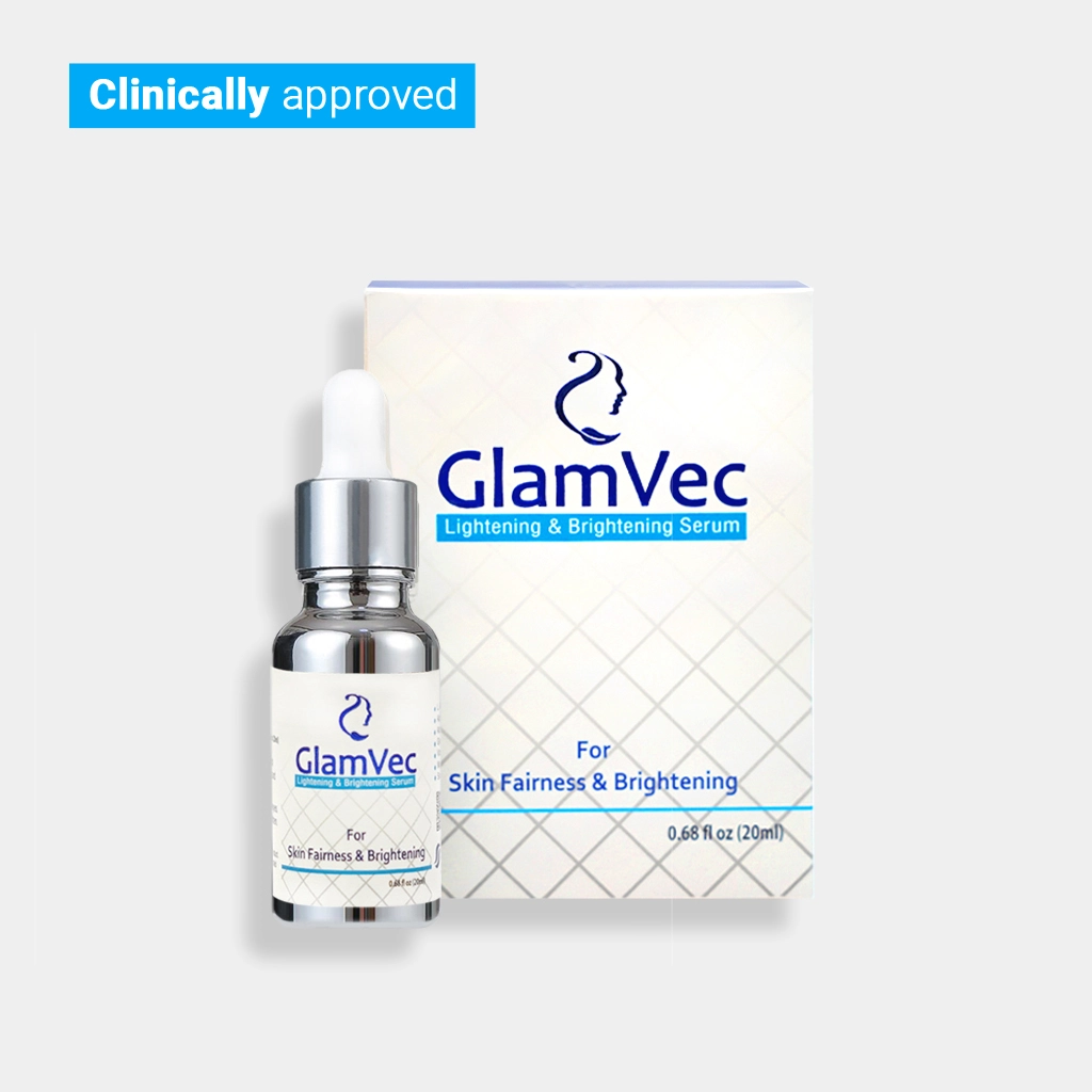 glamvec, lightening brightening serum, lightening serum, brightening serum for dark skin